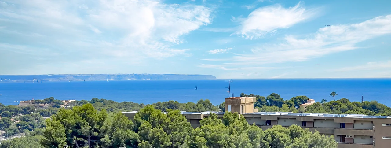 Havsutsikt, lägenhet till salu i Cala Major, Mallorca