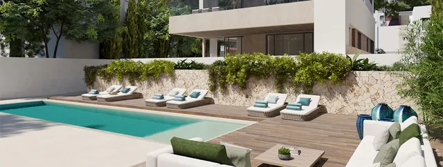 Visualisierung: Poolterrasse, Wohnung zum Kauf in El Terreno, Mallorca