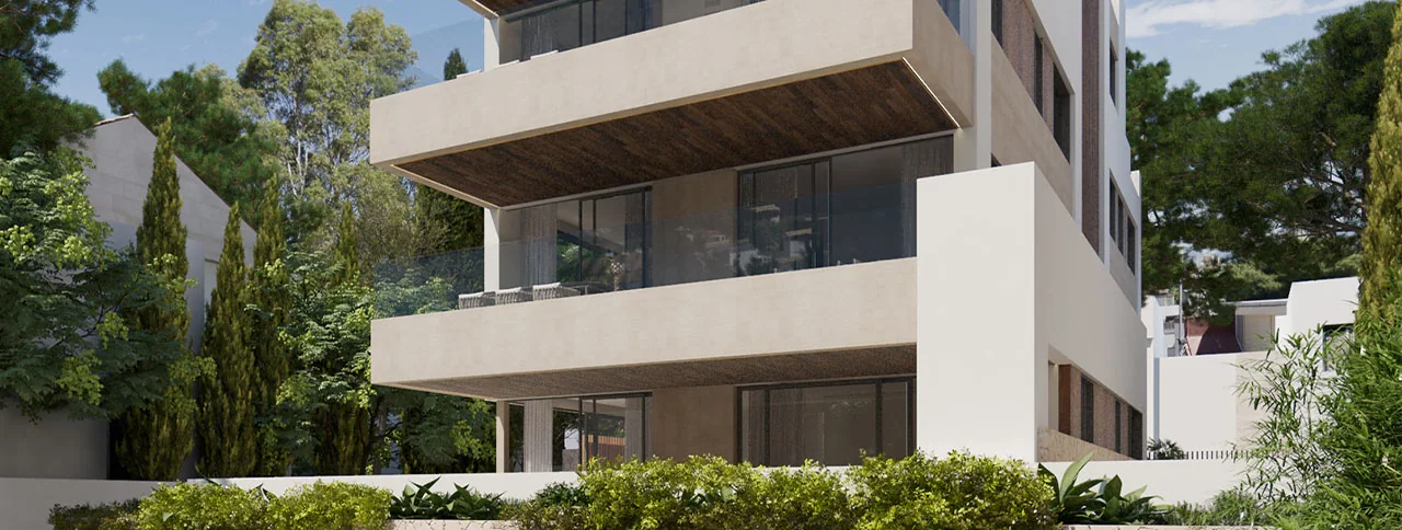Visualisering: Fasad, lägenhet till salu i El Terreno, Mallorca