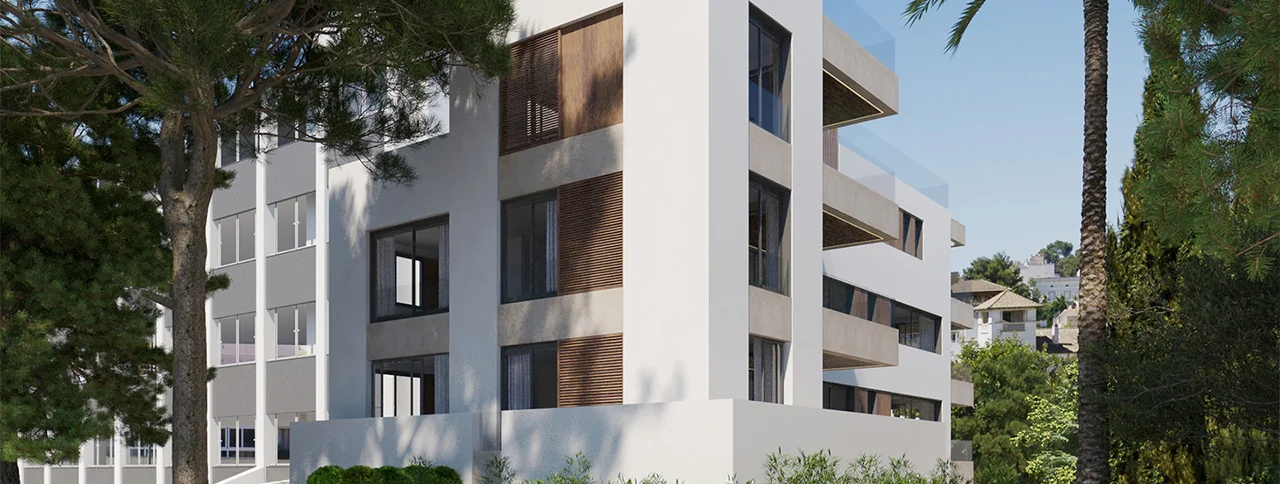 Visualisering: Exteriör, lägenhet till salu i El Terreno, Mallorca