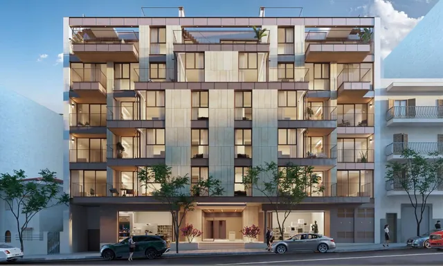 Visualisierung: Fassade in der Abenddämmerung, Wohnung zum Kauf in Palma, Mallorca