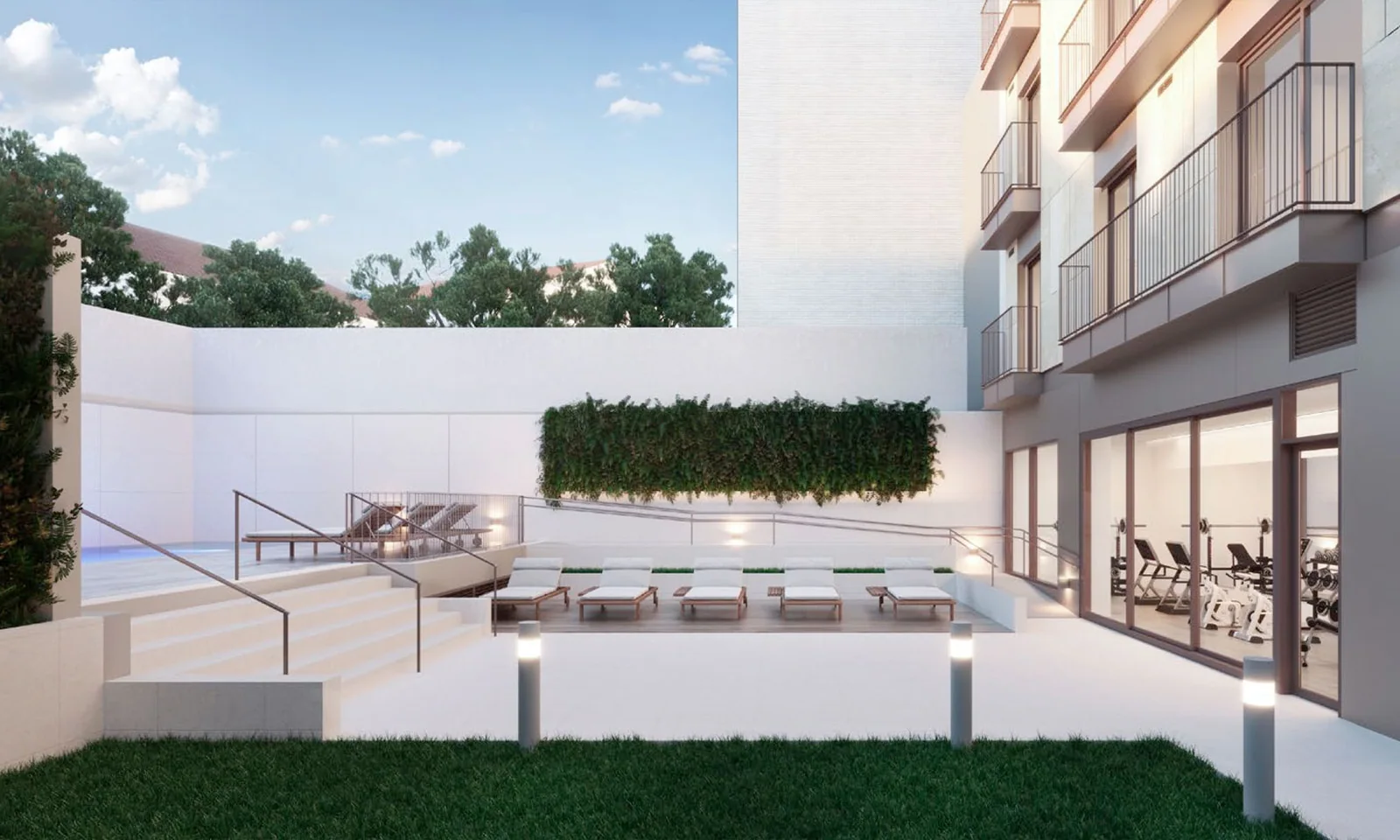 Visualisering: Gemensam pool, lägenhet till salu i Palma, Mallorca