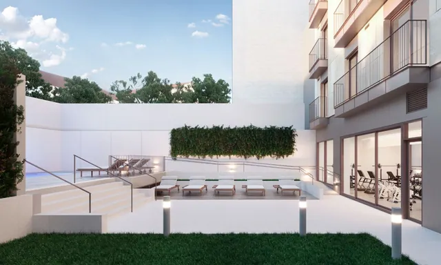 Visualisering: Gemensam pool, lägenhet till salu i Palma, Mallorca