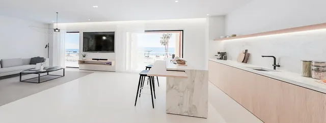 Visualisierung: Wohnzimmer, Wohnung zum Kauf in Portixol, Mallorca