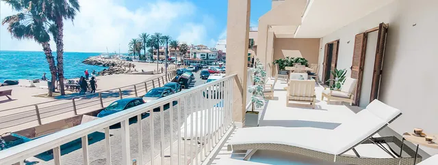 Balkong med havsutsikt, lägenhet till salu i Portixol, Mallorca