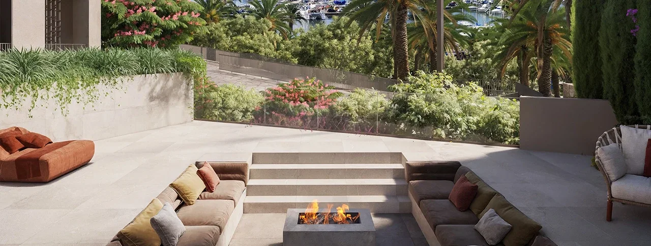 Visualisering: Lounge utomhus, lägenhet till salu i Santa Catalina, Mallorca