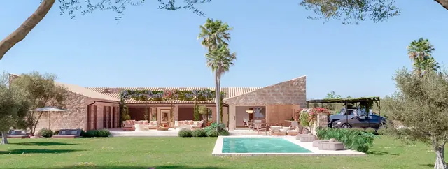Rendering: Exterior view, Finca for sale in Inca, Mallorca