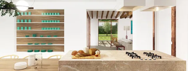 Visualisering: Kök, finca till salu i Pollença, Mallorca