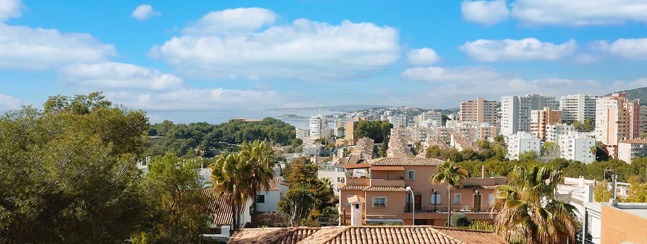 Havsutsikt, takvåning till salu i Bonanova, Mallorca