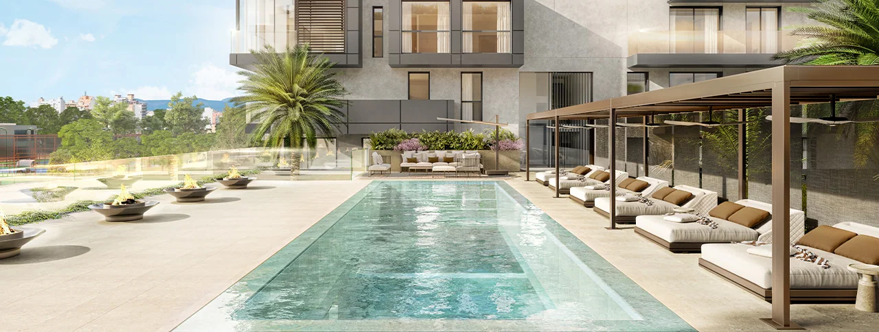 Visualisering: Gemensam pool, takvåning till salu i Palma, Mallorca