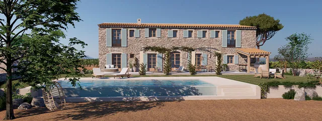 Visualisering: Exteriör, tomt till salu i Costitx, Mallorca