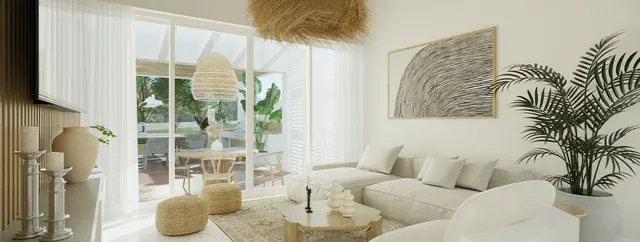 Visualisering: Vardagsrum, tomt till salu i Montuïri, Mallorca