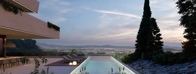 Exklusiv byggtomt med förprojekt för en lyxvilla med havsutsikt på Mallorca
