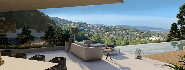 Visualisering: Terrass, tomt till salu i Son Vida, Mallorca