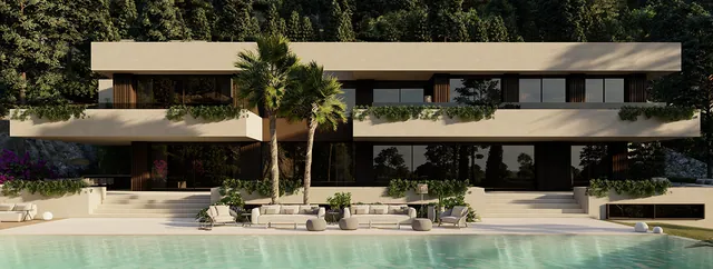 Visualisering: Exteriör, tomt till salu i Son Vida, Mallorca