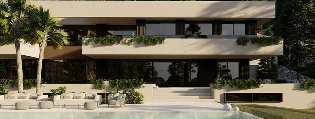 Visualisering: Exteriör, tomt till salu i Son Vida, Mallorca