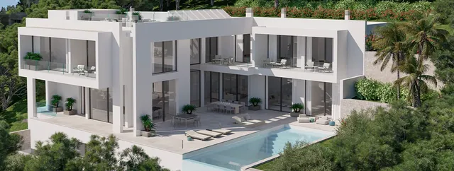 Visualisering: Exteriör, tomt till salu i Son Vida, Mallorca