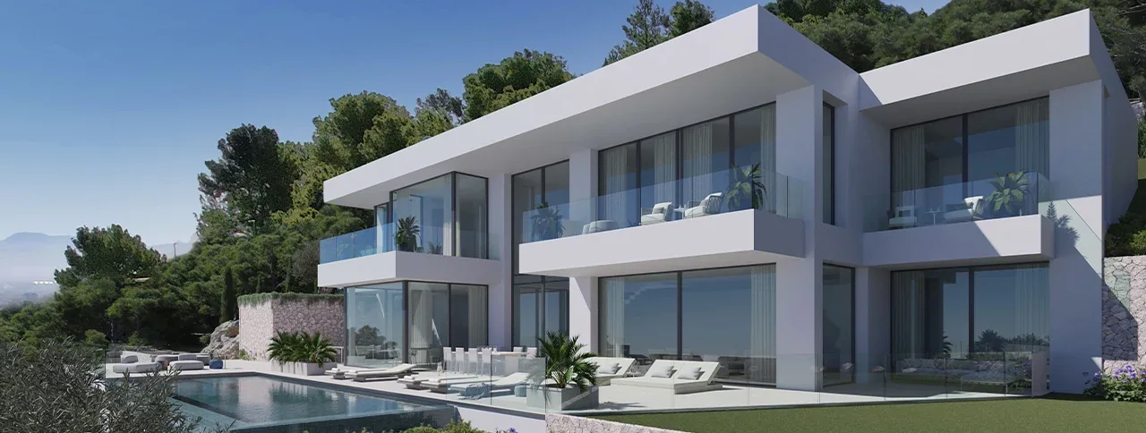 Visualisering: Exteriör, tomt till salu i Son Vida, Mallorca