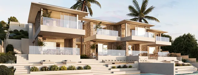 Rendering: Exterior view, Townhouse for sale in Font de sa Cala, Mallorca