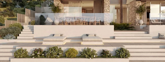 Visualisering: Exteriör, radhus till salu i Font de sa Cala, Mallorca