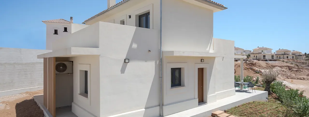Fasad, radhus till salu i Manacor, Mallorca
