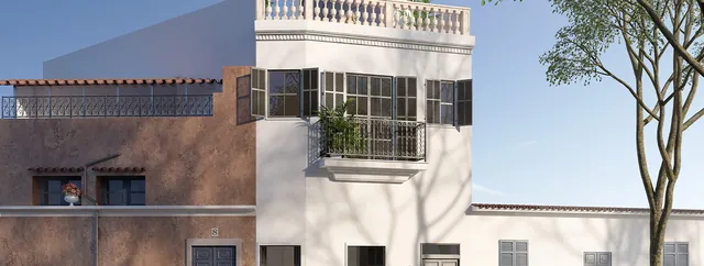 Visualisering: Fasad, radhus till salu i Santa Catalina, Mallorca