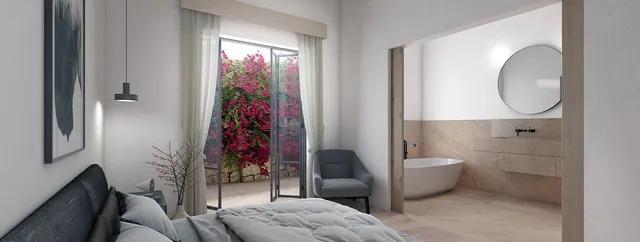 Visualisering: Sovrum, radhus till salu i Santa Catalina, Mallorca