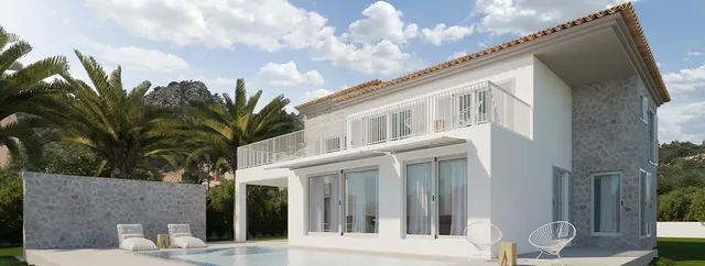 Visualisering: Exteriör, villa till salu i Andratx, Mallorca