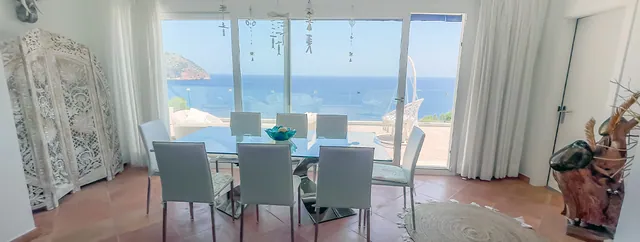 Matplats med havsutsikt, villa att hyra i Canyamel, Mallorca