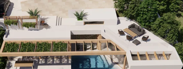 Visualisering: Terrass, villa till salu i Costa de la Calma, Mallorca