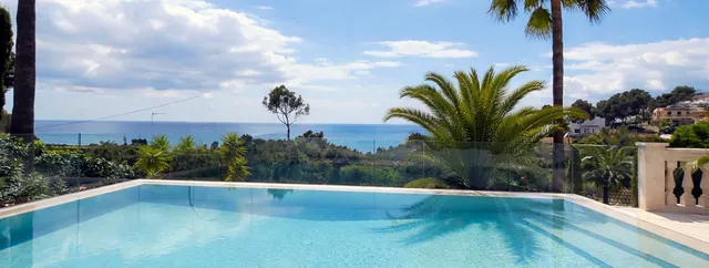 Infinitypool med havsutsikt, villa att hyra i Costa d'en Blanes, Mallorca
