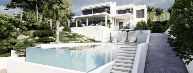Visualisering: Infinitypool, villa till salu i Santa Ponsa, Mallorca
