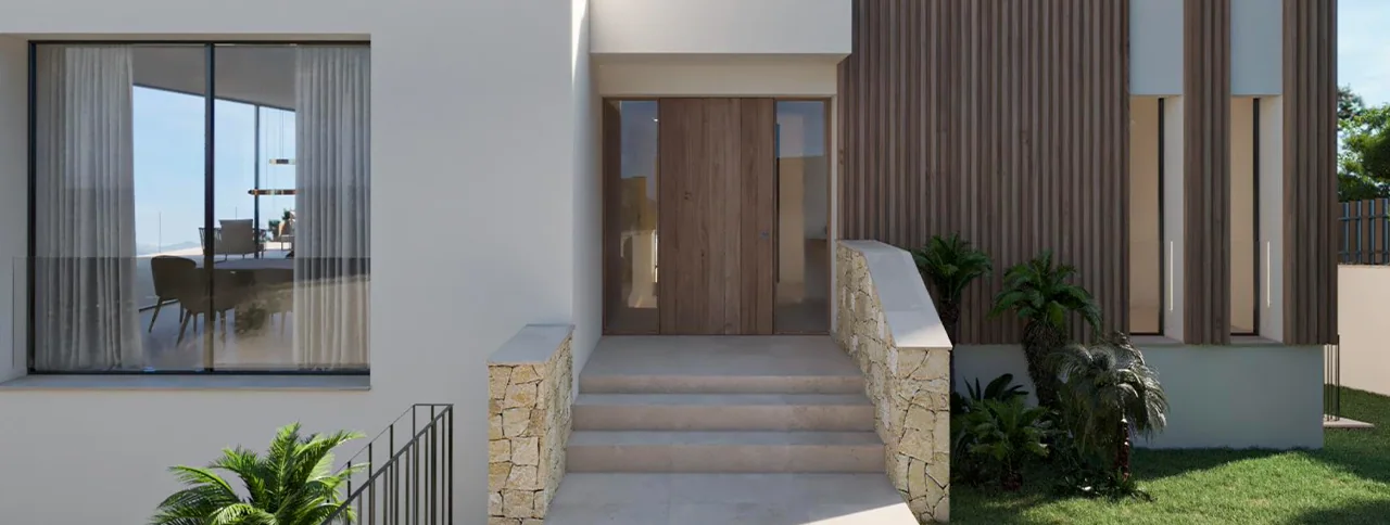 Visualisering: Entré, villa till salu i Santa Ponsa, Mallorca