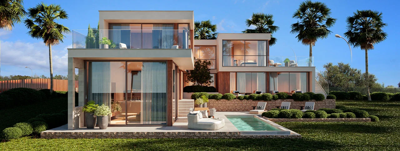 Visualisering: Exteriör, villa till salu i Son Gual, Mallorca