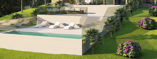 Visualisering: Poolterrass, villa till salu i Son Gual, Mallorca