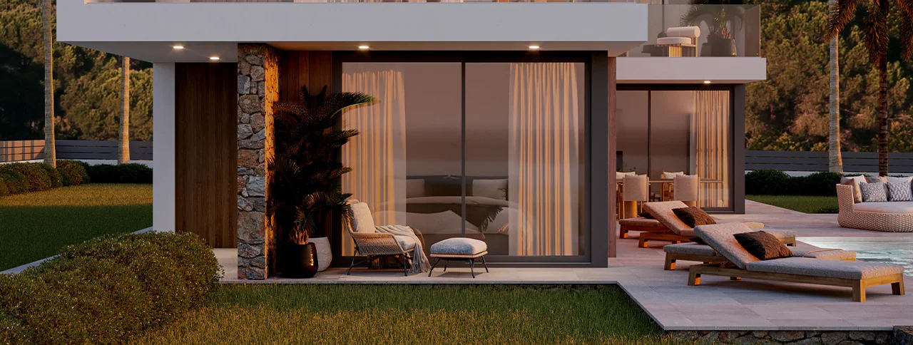 Visualisering: Poolterrass, villa till salu i Son Gual, Mallorca
