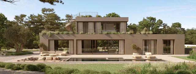 Nybyggd villa i Son Gual med högt belägen utsikt över bukten och ett mycket privat läge